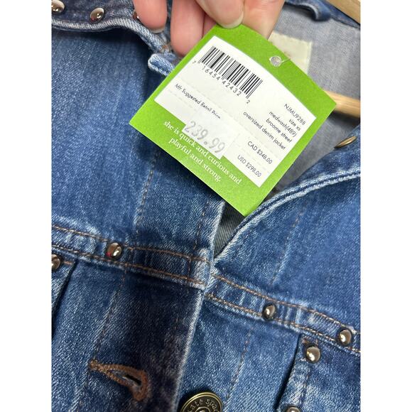 Kate Spade New York Broome Street Oversized Denim Jacket XS NWT - Picture 3 of 9